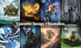 draw characters, card game, illustration artwork for you