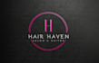 create hair salon, boutique, feminine logo