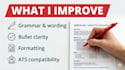 edit and improve your resume for clarity, grammar, and ats formatting