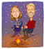 draw a detailed romantic couple caricature