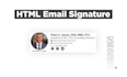 design email signatures in HTML, digital business cards, HTML signature