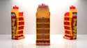 design creative 3d product display gondola and counter top