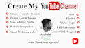 create, setup and design youtube channel