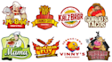 design food, restaurant cartoon mascot logo