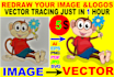 vector redraw, convert logo to vector, convert image to vector, vectorize image