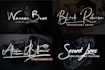 do handwritten, scripted, signature, and calligraphic logo