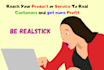 set up facebook ad and promote your service brand or product