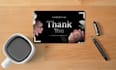 design thank you card, product insert, postcard, packaging insert