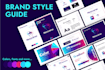 do modern tech company startup logo with brand style guide