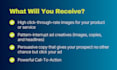 design facebook ad creative images, copy and headlines