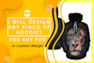 create custom hoodie and sweatshirt design for merch, pod and all over print