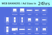 design banner ads, thumbnails, facebook, website headers