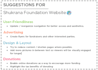 give you suggestions to improve your website