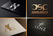 do minimal monogram initials text logo design