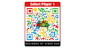 design qr code sticker card with call to action text