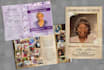 design funeral program, church flyer, memorial card