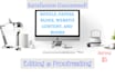 proofread and edit manuscripts, focusing on quality