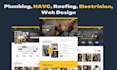 design plumbing, hvac, roofing, electrician, handyman plumber contractor website