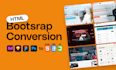 convert figma to HTML, responsive bootstrap with pixel perfect SEO code