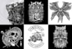 draw a high detailed black and white illustration
