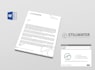 make a modern, elegant, and professional letterhead design
