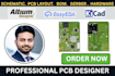 design iot embedded pcb schematic and layout in altium, kicad, easyeda