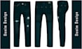 do denim, woven, flat sketch for you
