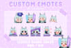 make cute custom emotes, sub badge for twitch, discord