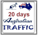 send  20 days  australia  visits traffic  with extras SEO