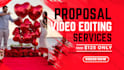 do cinematic proposal video editing and wedding