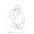 create professional minimalistic line art human illustration