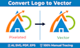 convert your pixelated logo into high quality vector