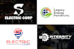 design solar electric lighting mechanical engineering logo