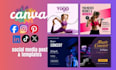 design editable canva templates , social media posts, flyer,