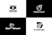design modern minimalist business logo flat unique memorable with branding kit