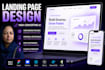 design a landing page, website or web app UI on figma