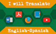 translate english to spanish book, website, flyer, ebook