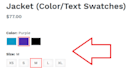 create color swatches and styled button for product variants