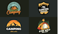 design mountain logo, adventure, outdoors, and camping