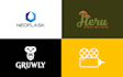 design a minimalistic modern logo 4hr