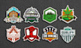 design custom patch emblem sticker round badge logo