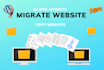 migrate or clone wordpress website  migration backup to copy