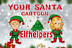 design your santa cartoon christmas logo