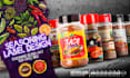 design a professional and unique seasoning spice or food label design