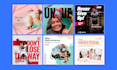 do advertising post design, creative social media carousel images ads