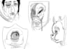 draw monsters with their heads mounted