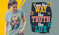 create typography christian t shirt design