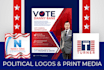 create a political logo design or campaign flyer