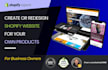 create or redesign shopify website for your own products
