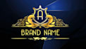 create an amazing golden logo intro outro